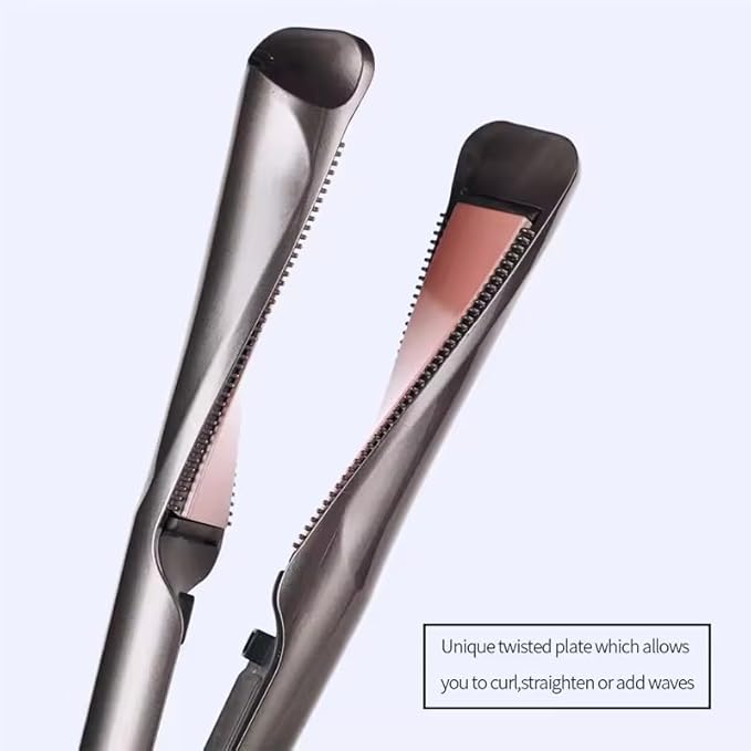 Aroura Beauty Hair Straightener Flat Curling Iron 1 year warranty : Straightener and Curler 2 in 1 - Twist Straightening Curling Iron Combo for Curl Wave Straighten Women Hair - 1 Inch Dual Voltage