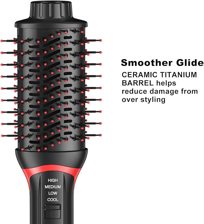 Aroura Premium One-Step Hair Dryer & Volumizer - Charcoal Activated - Frizz Control, Negative Ionic Technology, Ceramic Heating - 3 Heat Settings + Cool Setting, Includes 1-Year Warranty