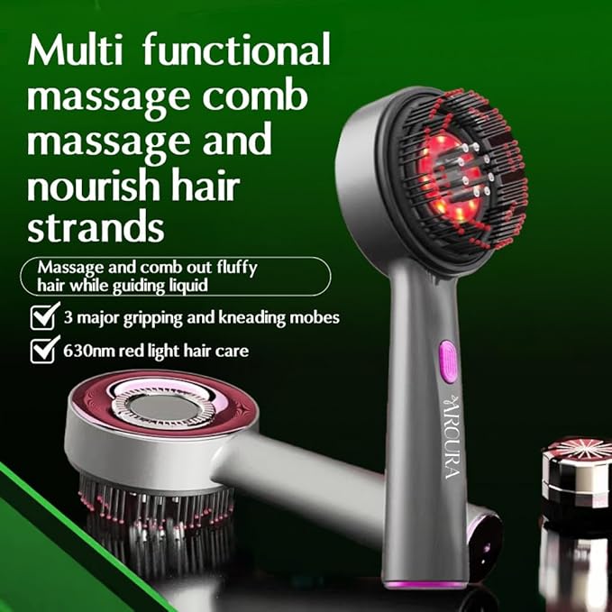 2024 Aroura Premium Scalp Massaging Brush with Oil Applicator - Cordless Electric Massager for Scalp & Hair, Shiatsu Massage, IPX7 Waterproof, Portable Deep Massager For Hair & Head Relaxation