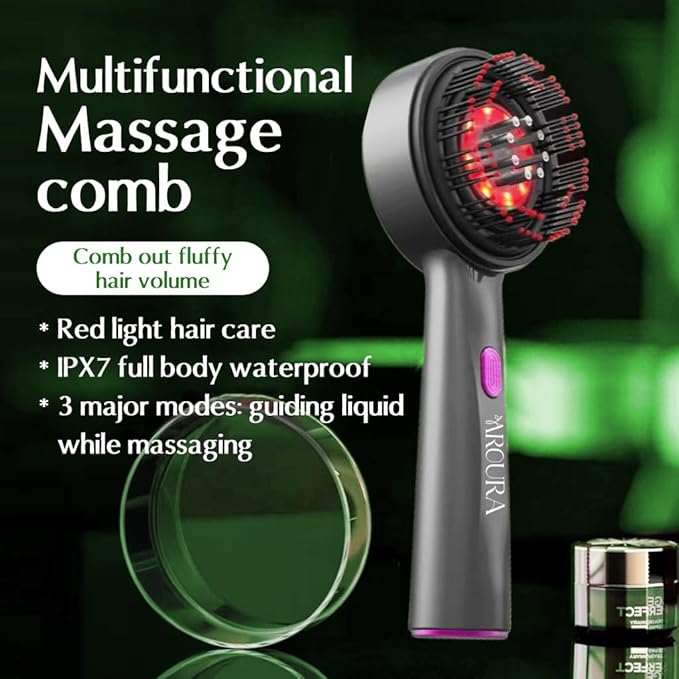 2024 Aroura Premium Scalp Massaging Brush with Oil Applicator - Cordless Electric Massager for Scalp & Hair, Shiatsu Massage, IPX7 Waterproof, Portable Deep Massager For Hair & Head Relaxation