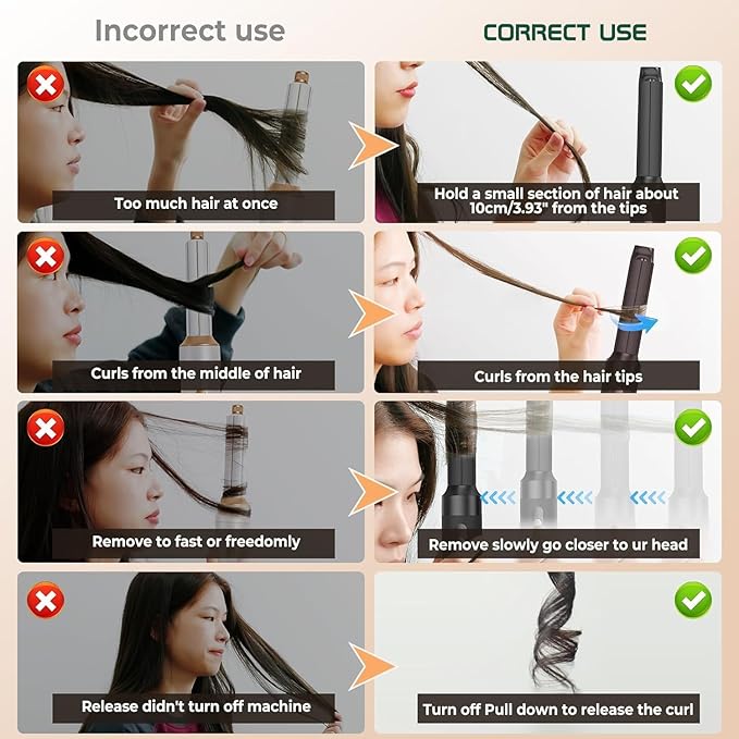 Aroura Premium 7-in-1 High-Speed Hair Dryer Brush: 1-Year Warranty, 110000 RPM Motor, Ionic Tech, 1400W Power, 3 Temps & 3 Speeds - Hot Air Brush, Curling Iron, Straightener Set